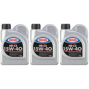 Meguin megol 4729 Motoröl HD-C3 SAE 15W-40 3x 1l = 3 Liter