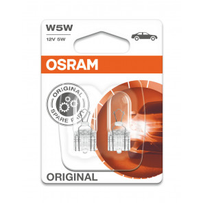 Osram W5W 12V 5W W2,1x9,5d Glassockellampe Blister 2stk.