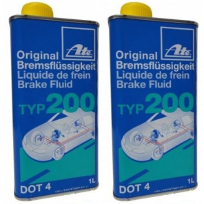 ATE Original Bremsflüssigkeit Typ 200 DOT 4 - 1 Liter 2x 1l = 2 Liter