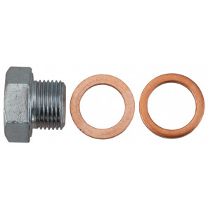 Ölablassschraube R3/8" x 11, mit Dichtring, Stahl verzinkt 1Stk.