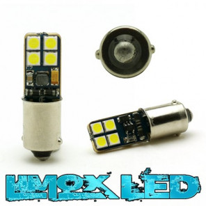Metalsockel T4W Ba9s 8x 3030 SMD Weiß Canbus