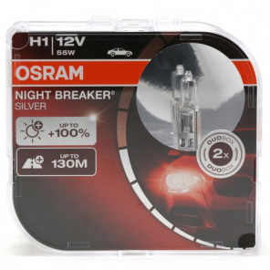 Osram H1 NIGHT BREAKER® SILVER 12V 55W P14,5s Duobox