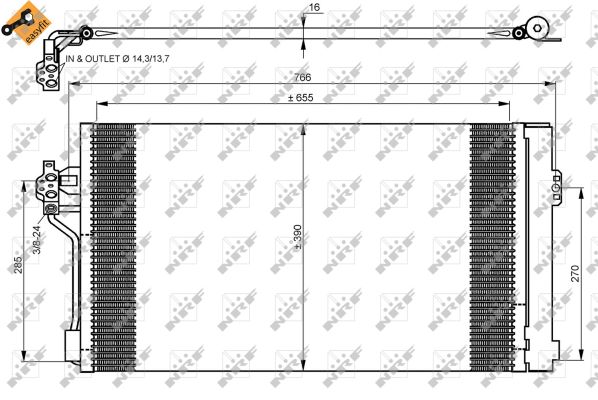 Kondensator, Klimaanlage VAN WEZEL 30005484 Für MERCEDES-BENZ